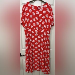 Boden Rosehip Primrose Ruth Midi Dress, size UK 16 / US 12